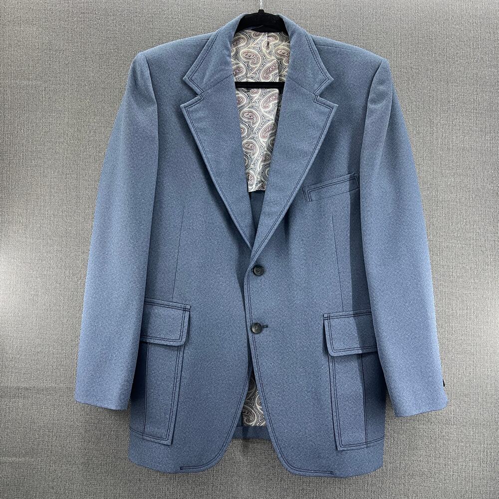 Vintage‎ Johnny Carson For The Gay Blade Mens Blue Blazer Sports Coat Size 44